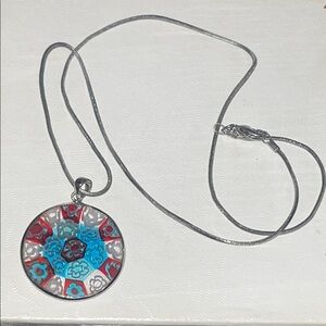 Cool transparent medallion necklace